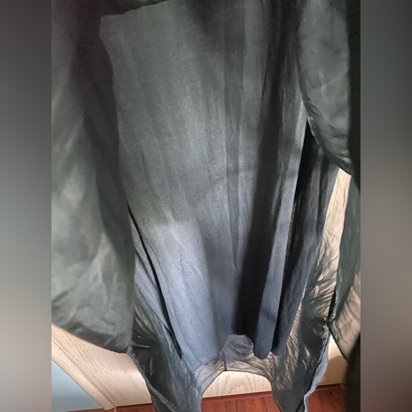 SCANDAL Italy Long Kaftan Silk Blend Dress Sequin Accents Read - Picture 14 of 14